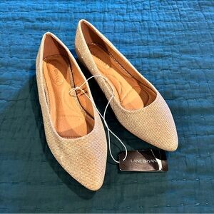 Lane Bryant Gold Glitter Flats